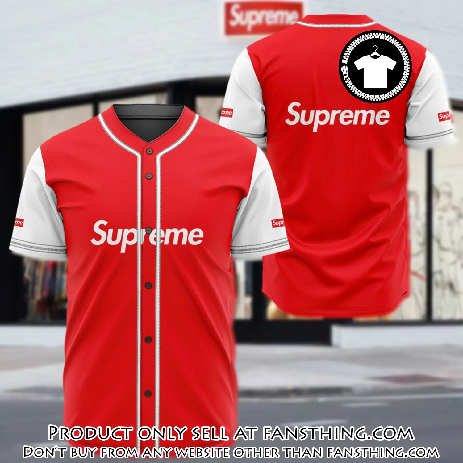 Supreme white red red baseball jersey shirt luxury bjs1248 fst4729048